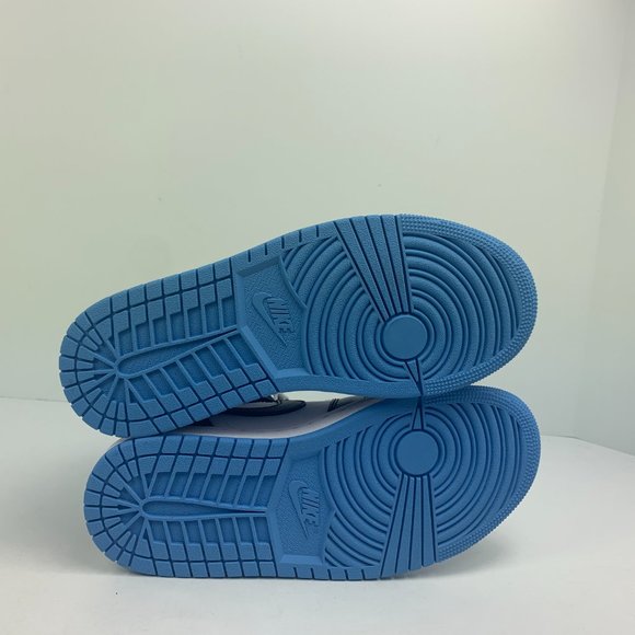 Women's Nike Air Jordan 1 Retro Mid University Blue UNC White BQ6472-102 - Picture 7 of 12